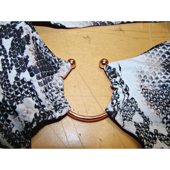 Shein Snakeskin Pattern Two Piece Bikini Set Swimwear Swim High Waist Sz M NWOT - Picture 9 of 10